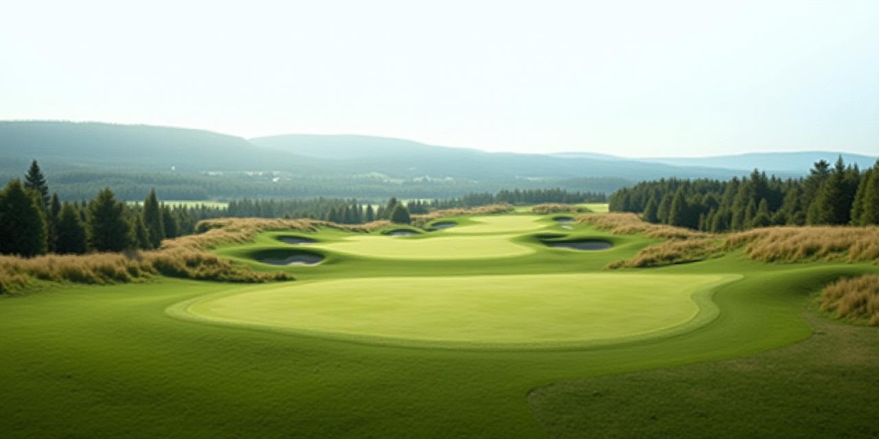 Panoramaudsigt over Himmelbjerget Golfklub.