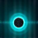 Abstrakt ikon af en sensor, der sender data trådløst.